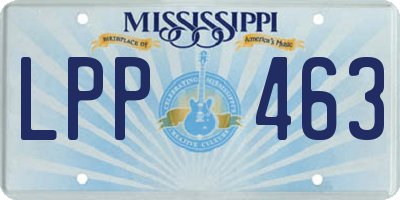 MS license plate LPP463