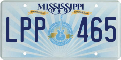MS license plate LPP465