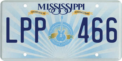 MS license plate LPP466