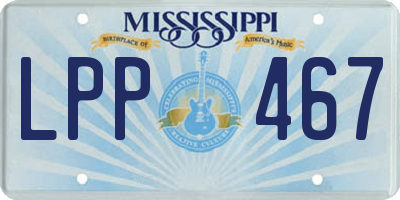 MS license plate LPP467
