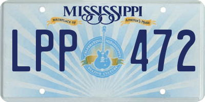 MS license plate LPP472