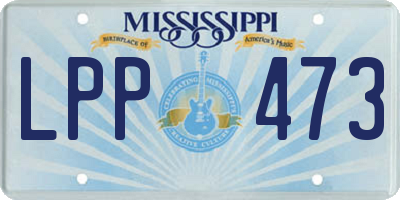 MS license plate LPP473