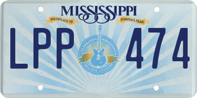 MS license plate LPP474