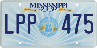 MS license plate LPP475