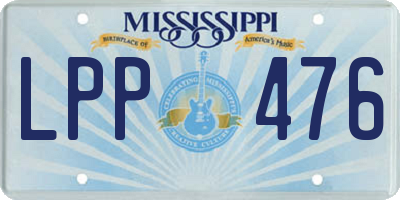 MS license plate LPP476