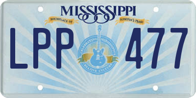 MS license plate LPP477