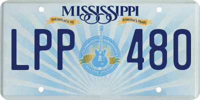 MS license plate LPP480