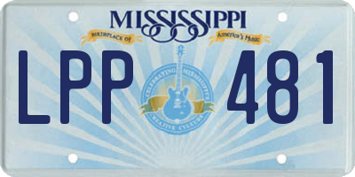 MS license plate LPP481