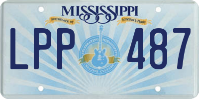 MS license plate LPP487