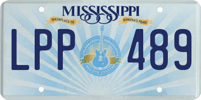 MS license plate LPP489