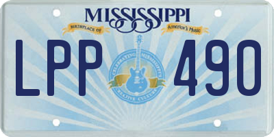 MS license plate LPP490