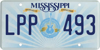 MS license plate LPP493