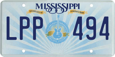 MS license plate LPP494