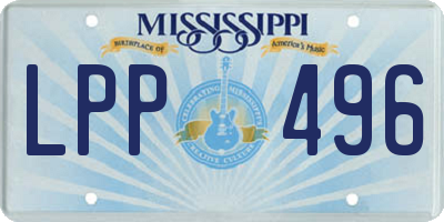 MS license plate LPP496