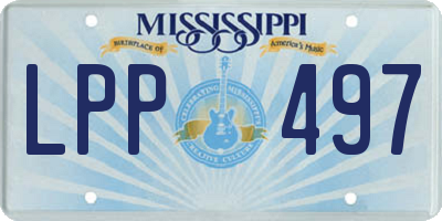 MS license plate LPP497