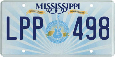 MS license plate LPP498