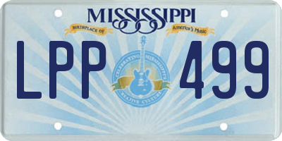 MS license plate LPP499
