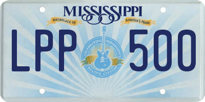 MS license plate LPP500