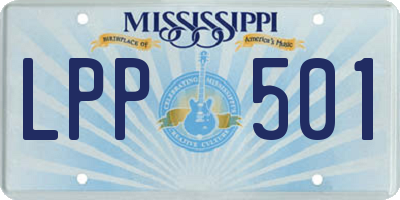 MS license plate LPP501