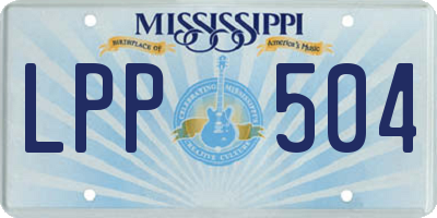 MS license plate LPP504