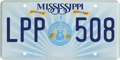 MS license plate LPP508