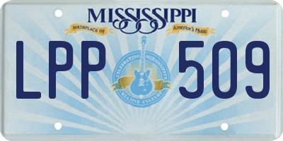 MS license plate LPP509