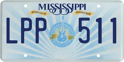 MS license plate LPP511