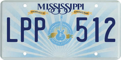 MS license plate LPP512