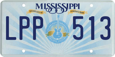 MS license plate LPP513