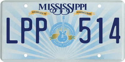 MS license plate LPP514