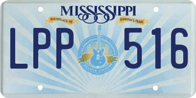 MS license plate LPP516