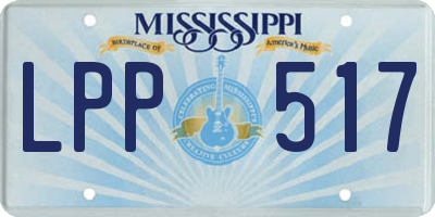 MS license plate LPP517