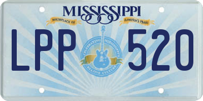 MS license plate LPP520