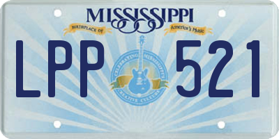 MS license plate LPP521