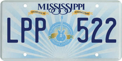MS license plate LPP522