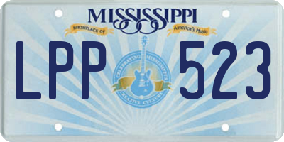 MS license plate LPP523