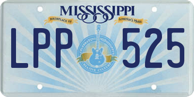 MS license plate LPP525