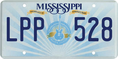 MS license plate LPP528
