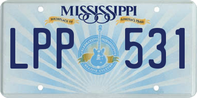MS license plate LPP531
