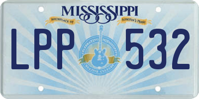 MS license plate LPP532