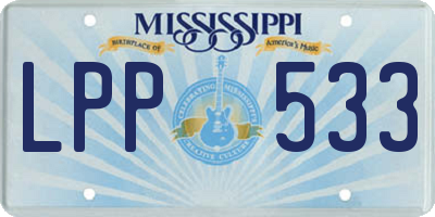 MS license plate LPP533