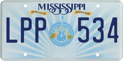 MS license plate LPP534