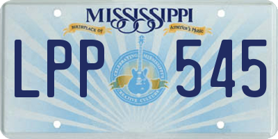 MS license plate LPP545