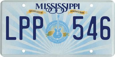 MS license plate LPP546