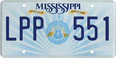 MS license plate LPP551