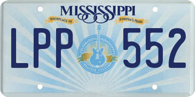 MS license plate LPP552