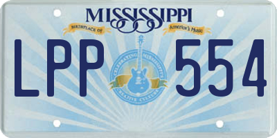MS license plate LPP554