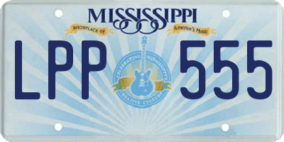 MS license plate LPP555