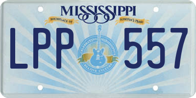 MS license plate LPP557