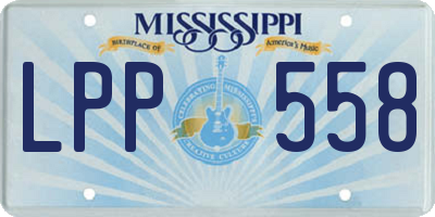 MS license plate LPP558